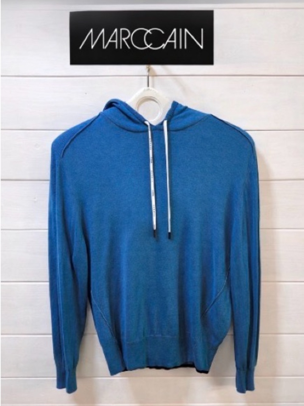 MARC CAIN – Blue Knit Hoodie – Size N3